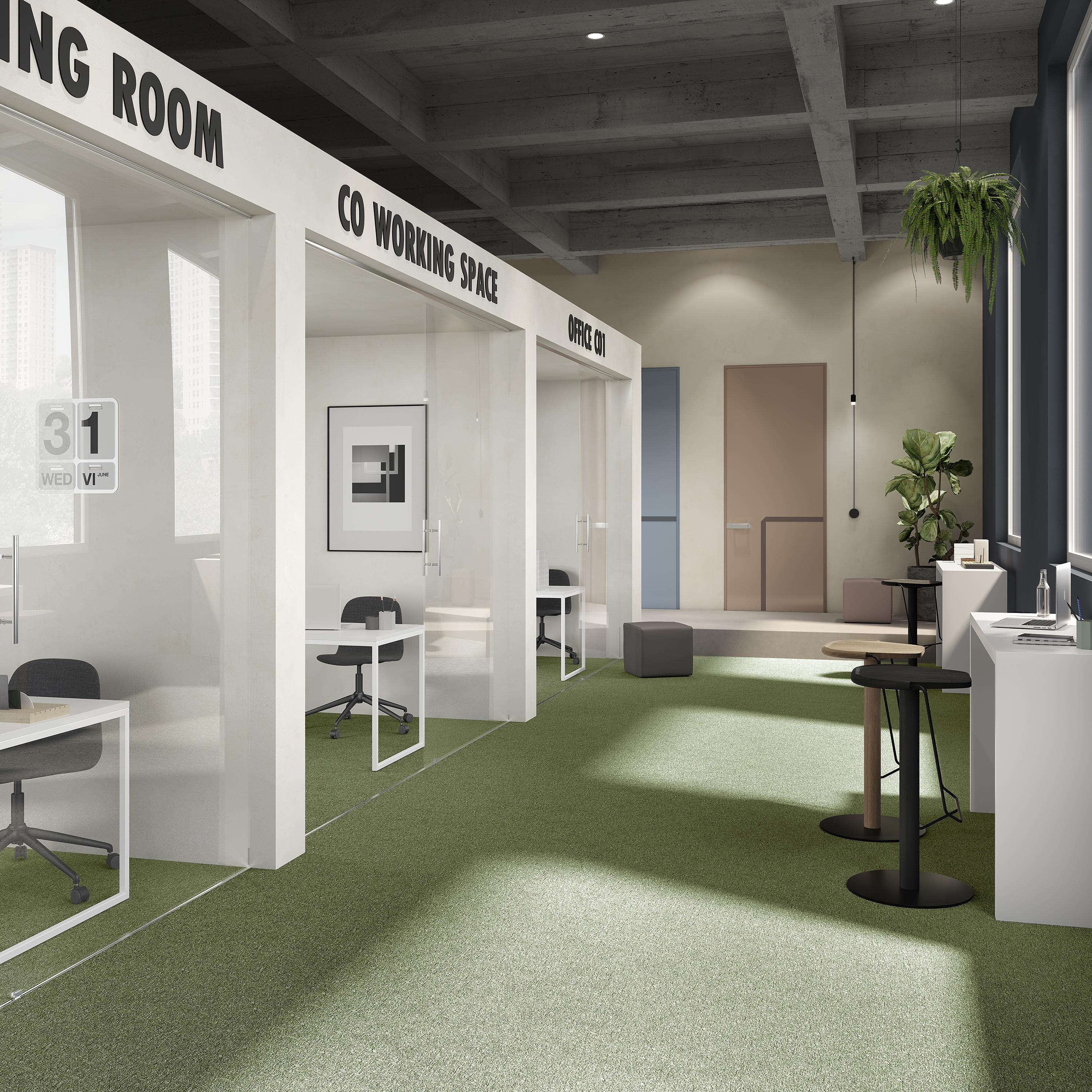 Ковровая плитка Medusa Tile 21 (500*500*5 мм) — купить в Сургуте