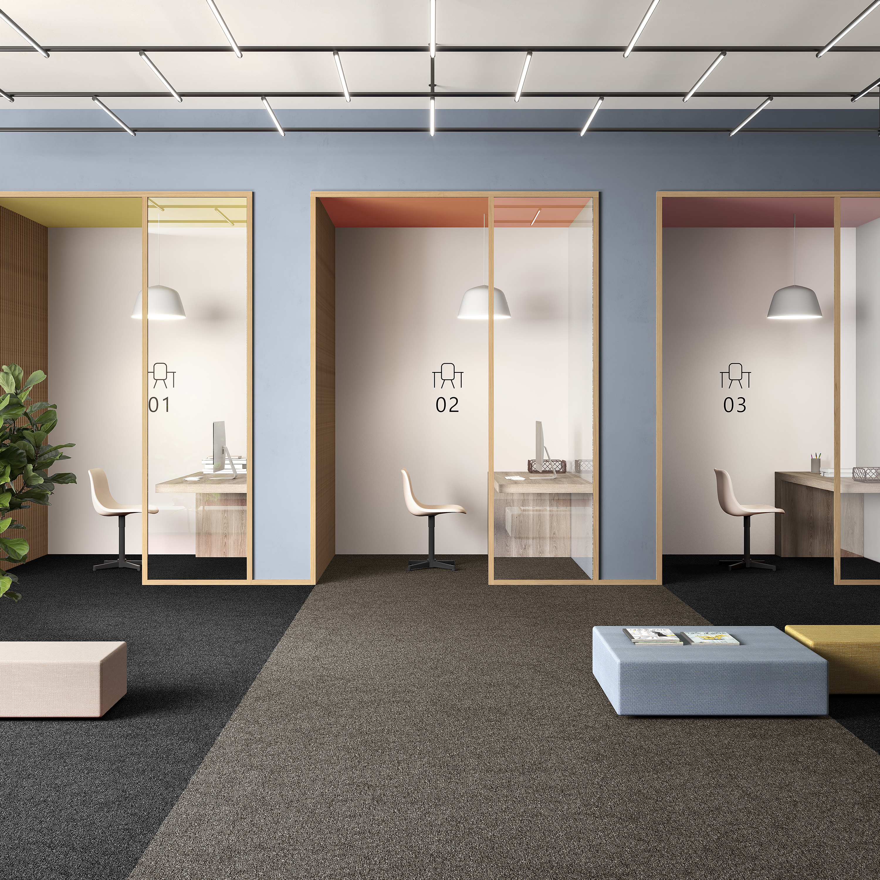 Ковровая плитка Medusa Tile 43 (500*500*5 мм) — купить в Сургуте